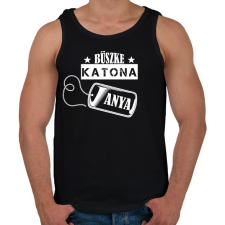 PRINTFASHION Büszke katona anya - Férfi atléta - Fekete atléta, trikó