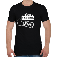 PRINTFASHION Büszke katona anya - Férfi póló - Fekete férfi póló