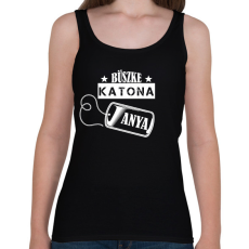 PRINTFASHION Büszke katona anya - Női atléta - Fekete