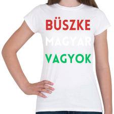PRINTFASHION Büszke Magyar Vagyok - Női póló - Fehér női póló