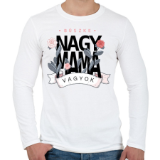 PRINTFASHION Büszke Nagymama vagyok - fekete felirat - Férfi hosszú ujjú póló - Fehér férfi póló