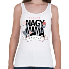 PRINTFASHION Büszke Nagymama vagyok - fekete felirat - Női atléta - Fehér