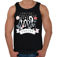 PRINTFASHION Büszke nagymama vagyok  - Férfi atléta - Fekete