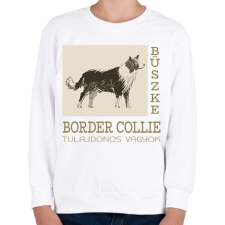PRINTFASHION Büszke tulajdonos - Border collie - Gyerek pulóver - Fehér gyerek pulóver, kardigán