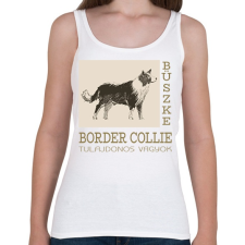 PRINTFASHION Büszke tulajdonos - Border collie - Női atléta - Fehér női trikó