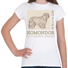 PRINTFASHION Büszke tulajdonos - Komondor - Női póló - Fehér női póló