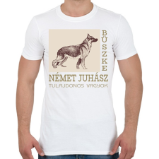 PRINTFASHION Büszke tulajdonos - Német juhász - Férfi póló - Fehér férfi póló