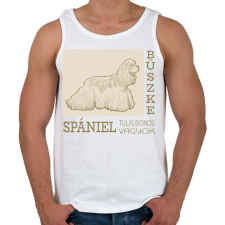 PRINTFASHION Büszke tulajdonos - Spániel - Férfi atléta - Fehér atléta, trikó