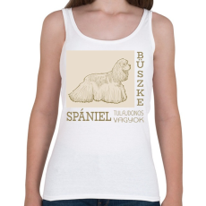 PRINTFASHION Büszke tulajdonos - Spániel - Női atléta - Fehér