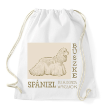 PRINTFASHION Büszke tulajdonos - Spániel - Sportzsák, Tornazsák - Fehér tornazsák