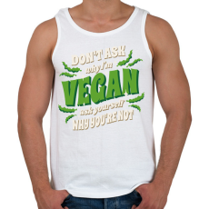 PRINTFASHION Büszke vegán - Férfi atléta - Fehér