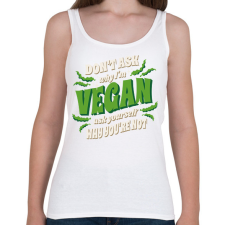 PRINTFASHION Büszke vegán - Női atléta - Fehér női trikó