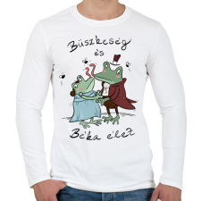 PRINTFASHION Büszkeség és béka élet - Férfi hosszú ujjú póló - Fehér férfi póló