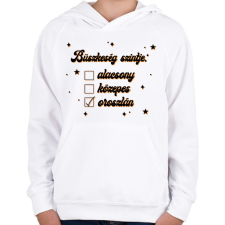 PRINTFASHION Büszkeség szintje - Gyerek kapucnis pulóver - Fehér gyerek pulóver, kardigán