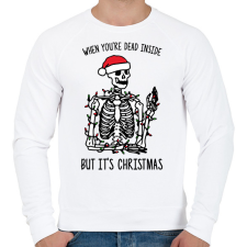 PRINTFASHION But it's Christmas - Férfi pulóver - Fehér férfi pulóver, kardigán