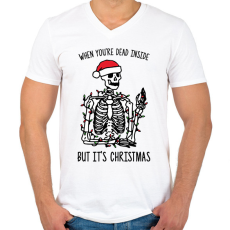 PRINTFASHION But it's Christmas - Férfi V-nyakú póló - Fehér