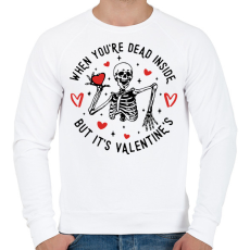 PRINTFASHION But it's Valentine's - Férfi pulóver - Fehér