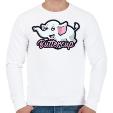 PRINTFASHION Buttercup - Férfi pulóver - Fehér férfi pulóver, kardigán