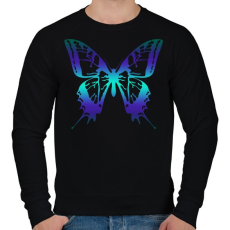 PRINTFASHION Butterfly - Férfi pulóver - Fekete