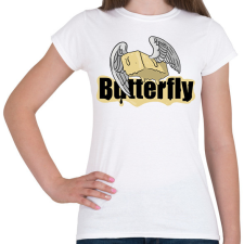 PRINTFASHION Butterfly szóvicc - Női póló - Fehér női póló