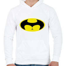 PRINTFASHION Buttman - Férfi kapucnis pulóver - Fehér férfi pulóver, kardigán