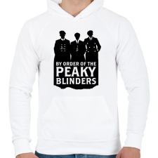PRINTFASHION By Order of the Peaky Blinders - Fekete - Férfi kapucnis pulóver - Fehér férfi pulóver, kardigán