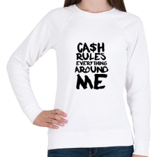 PRINTFASHION C.R.E.A.M. - Női pulóver - Fehér női pulóver, kardigán