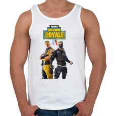 PRINTFASHION Cabbie& Verge dupla dinamit - Férfi atléta - Fehér