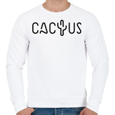 PRINTFASHION Cactus - Férfi pulóver - Fehér férfi pulóver, kardigán