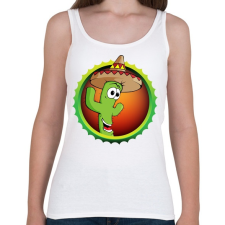 PRINTFASHION Cactus - Női atléta - Fehér női trikó