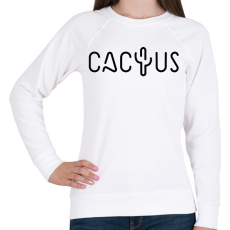 PRINTFASHION Cactus - Női pulóver - Fehér