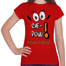 PRINTFASHION caf-pow - Női póló - Piros