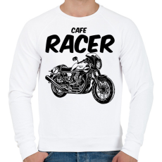 PRINTFASHION cafe racer - Férfi pulóver - Fehér