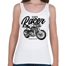 PRINTFASHION Cafe racer - Női atléta - Fehér női trikó