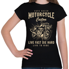 PRINTFASHION cafe racer - Női póló - Fekete