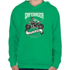 PRINTFASHION Caferacer - Gyerek kapucnis pulóver - Zöld