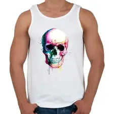 PRINTFASHION Calavera Koponya - Férfi atléta - Fehér atléta, trikó