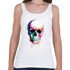PRINTFASHION Calavera Koponya - Női atléta - Fehér női trikó