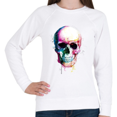 PRINTFASHION Calavera Koponya - Női pulóver - Fehér