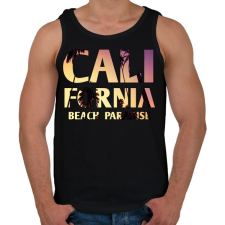 PRINTFASHION California BEACH Paradise - Férfi atléta - Fekete atléta, trikó