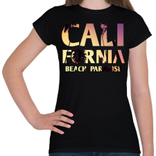 PRINTFASHION California BEACH Paradise - Női póló - Fekete női póló