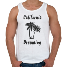 PRINTFASHION California Dreaming - Fekete - Férfi atléta - Fehér