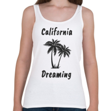 PRINTFASHION California Dreaming - Fekete - Női atléta - Fehér női trikó