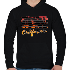 PRINTFASHION california - Férfi kapucnis pulóver - Fekete