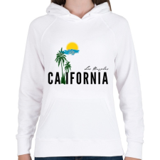 PRINTFASHION california - Női kapucnis pulóver - Fehér női pulóver, kardigán