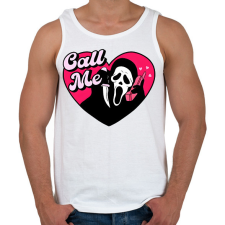 PRINTFASHION call me sikoly - Férfi atléta - Fehér atléta, trikó