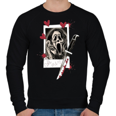 PRINTFASHION Call me - Sikoly - Férfi pulóver - Fekete