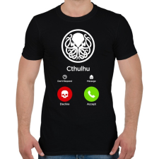 PRINTFASHION Call of Cthulhu (fehér) - Férfi póló - Fekete férfi póló