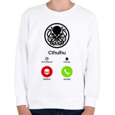 PRINTFASHION Call of Cthulhu - Gyerek pulóver - Fehér