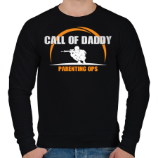 PRINTFASHION Call of Daddy apa vigyáz rád - Férfi pulóver - Fekete női pulóver, kardigán